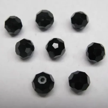 Kryształki czarne fasetowane kula 8mm