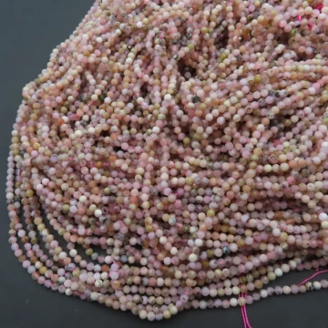 Opal Różowy fasetowany - kulki 2,3 mm (sznur)