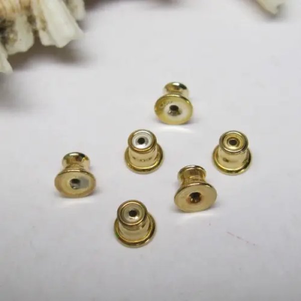 Srebro Ag Złocone- baranki silikonowe – zapięcia do kolczyków (para) 