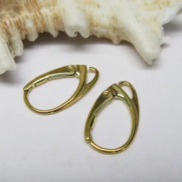 Srebro Ag złocone - bigle angielskie 18mm (para)