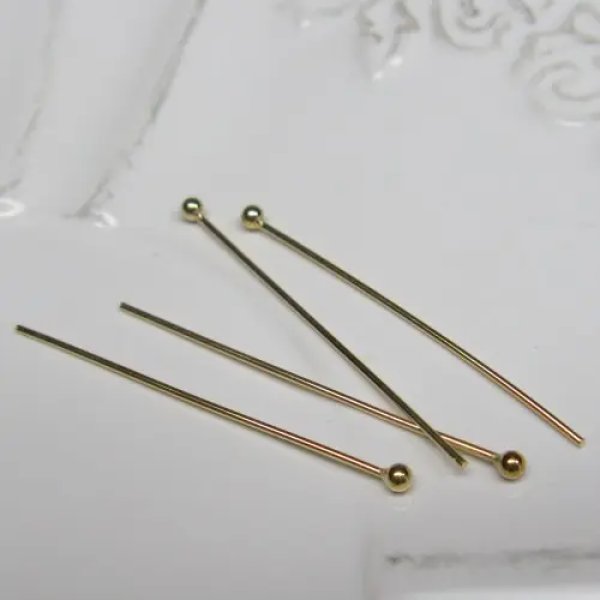 Srebro Ag Złocone- szpilka 3cm (para)