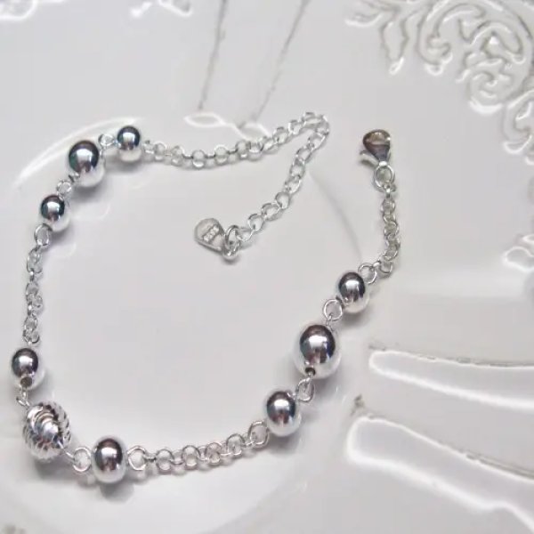 Bransoletka srebrna z regulacją