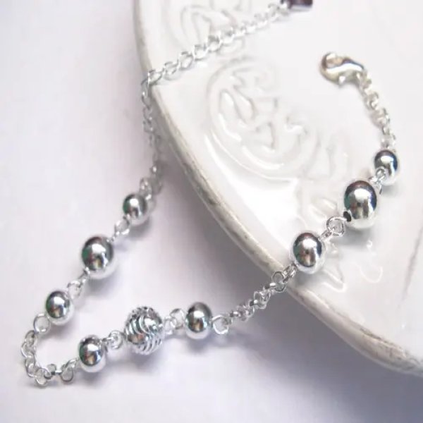 Bransoletka srebrna z regulacją