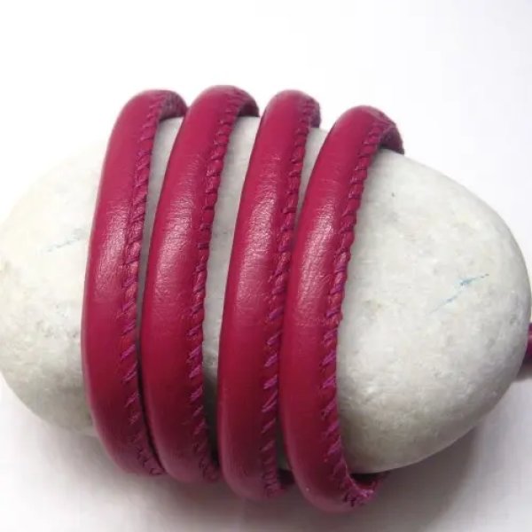 Rzemień szyty grecki – skóra ekologiczna – 6 mm – 20 cm