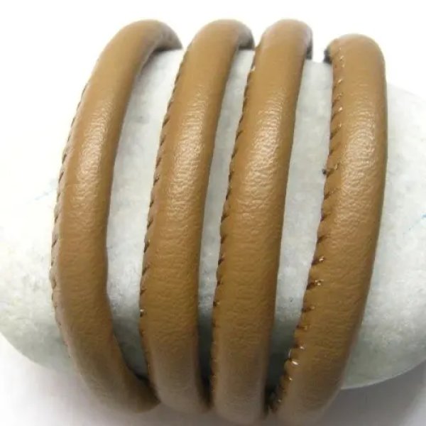 Rzemień skórzany szyty – grecki – 6 mm – odcinek 20 cm