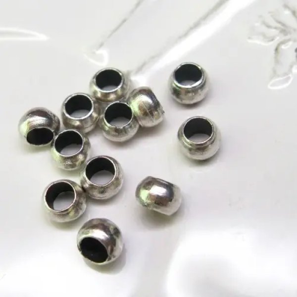 Posrebrzane - metalowa przekładka 6x4 mm