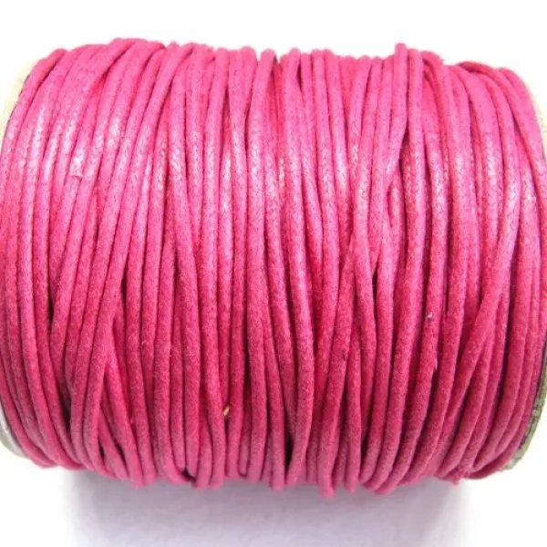 Sznurek woskowany-malinowy 2mm/1 metr 
