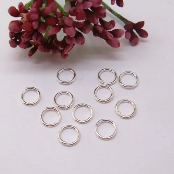 Srebro Ag - kółka otwarte 6mm 