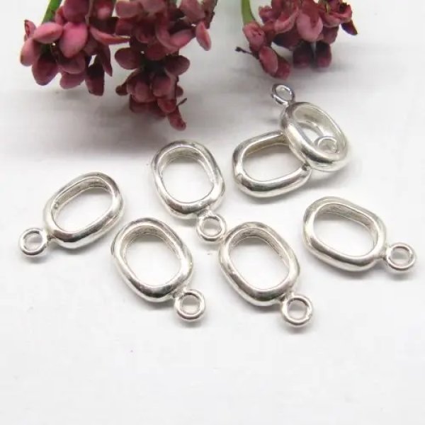 Srebro Ag- element ozdobny 10x8mm – zawieszka/przekładka