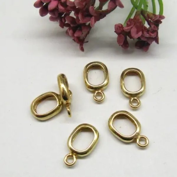 Srebro Ag Złocone- element ozdobny 10x8mm  