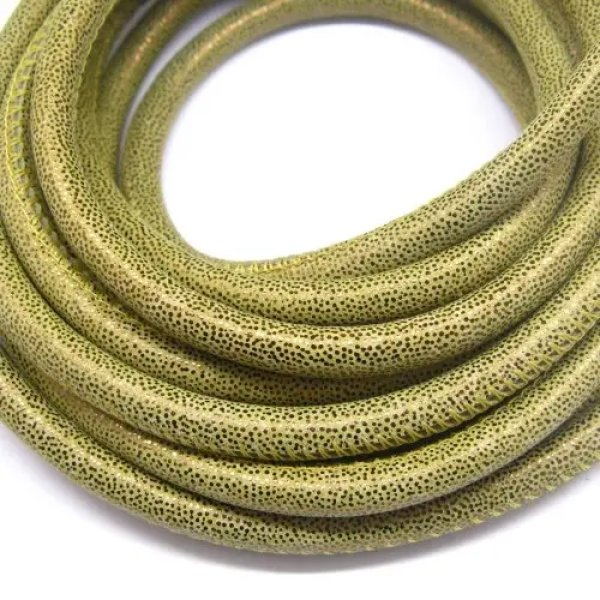 Rzemień skórzany szyty 6 mm – skóra naturalna, grecki – 1 metr