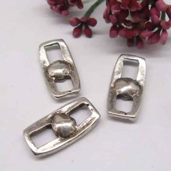 Posrebrzane - element ozdobny 20x10 mm -  przekładka