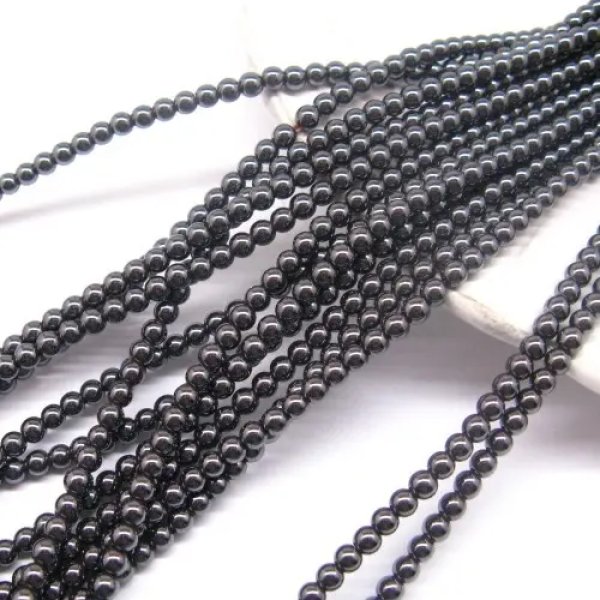 Hematyt kulka 3mm(sznurek)