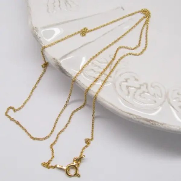 Łańcuszek Anker 50cm - srebro złocone