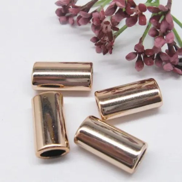 Metalowy, akrylowy element ozdobny 19x10x7 mm w kolorze złotym