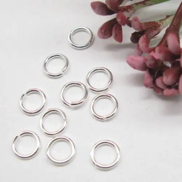 Srebro Ag - kółka otwarte 5mm (drut 0,8)