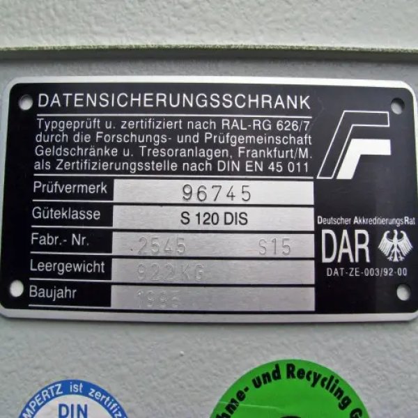 Sejf używany 185x117x48 cm – duży, ciężki sejf stalowy 850 kg