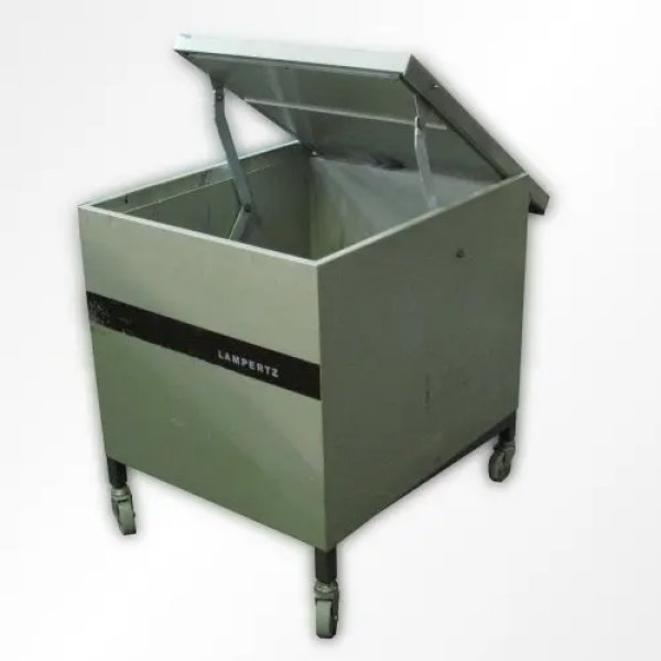 Sejf na kółkach – używany, mobilny, solidna konstrukcja 64x54x48 cm