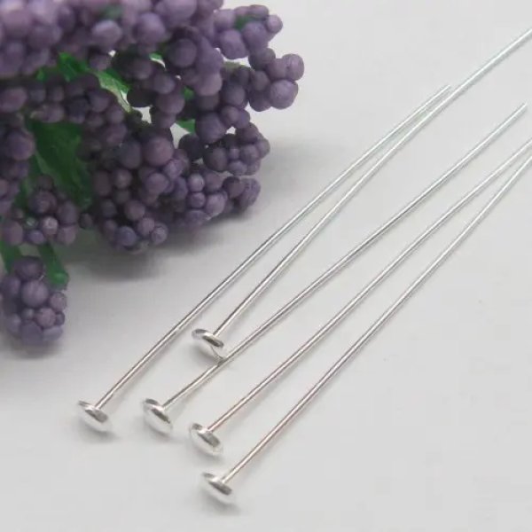 Srebro Ag - szpilka z miseczką 4cm (para)