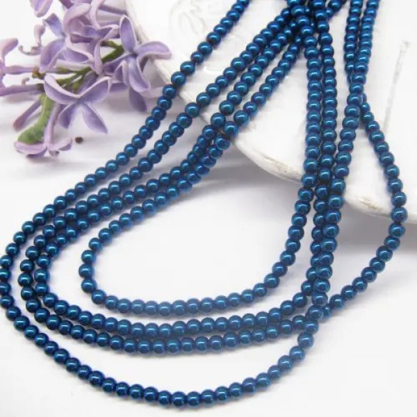 Hematyt kulka niebieska 3mm(sznurek)