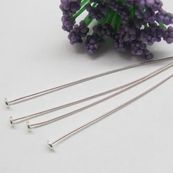 Srebro Ag - szpilka z miseczką 6cm (para)