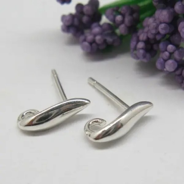 Srebro Ag - sztyfty ozdobne (para)