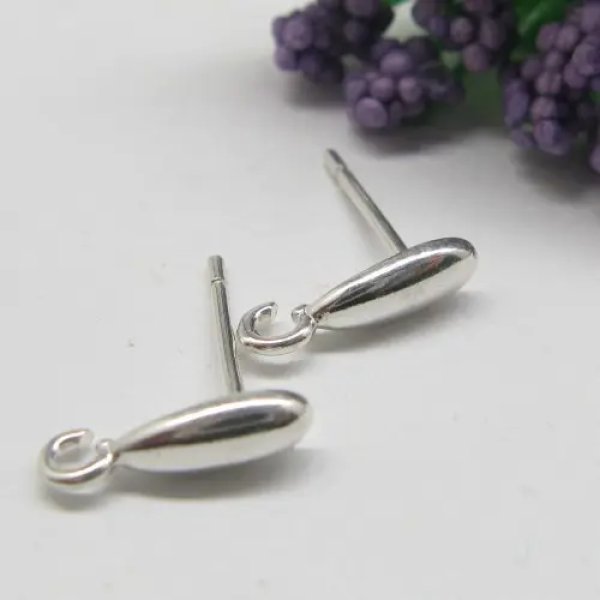 Srebro Ag - sztyfty ozdobne - baza pod kolczyki (para)