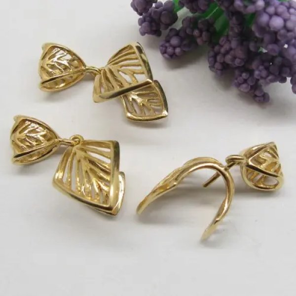 Srebro Ag Złocone - krawatka 12x8mm