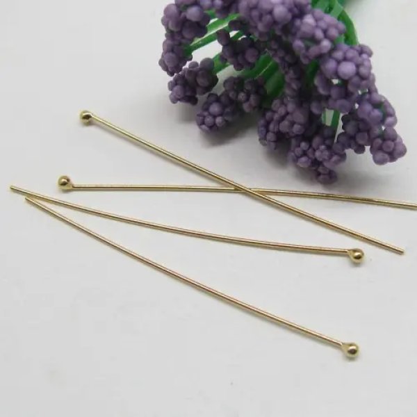 Srebro Ag Złocone- szpilka 5cm (para)