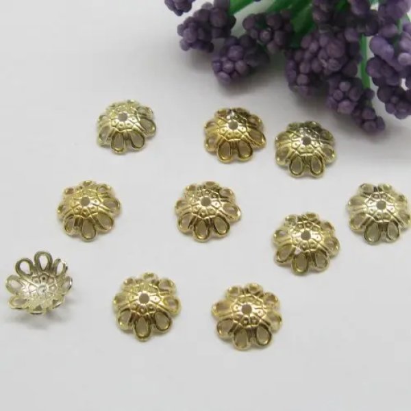 Srebro Złocone Ag - czapeczka 7mm  