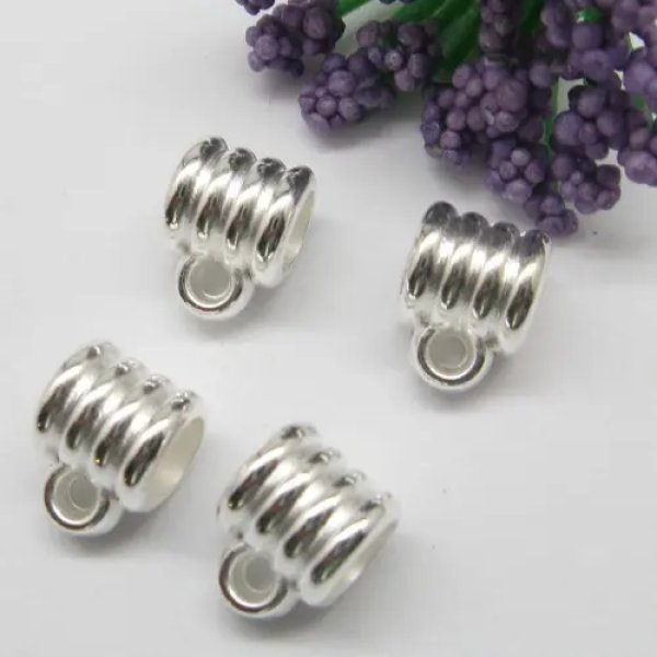 Metalowy element ozdobny 8x8 mm - akrylowa zawieszka w kształcie kubka bez dna