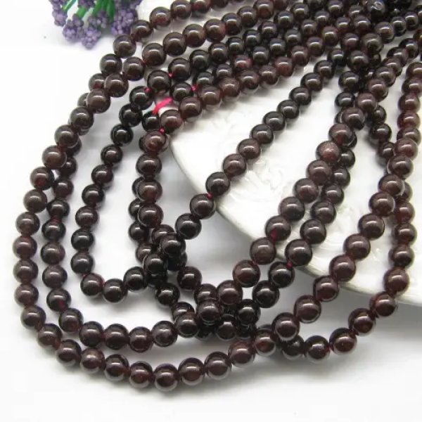 Granat kulka 6mm (sznur)