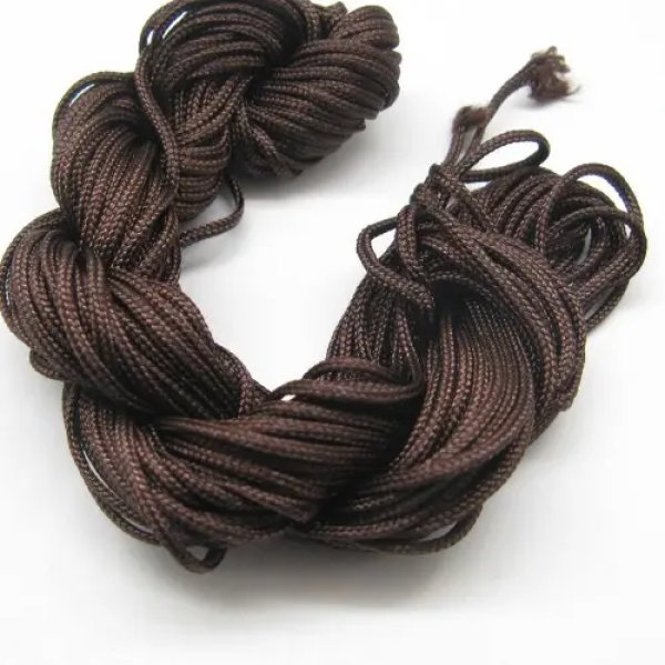 Sznurek shamballi - brązowy 1,2mm/13 metrów 