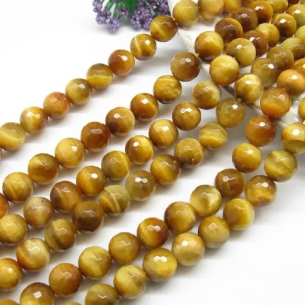 Tygrysie oko fasetowane kula 10mm 