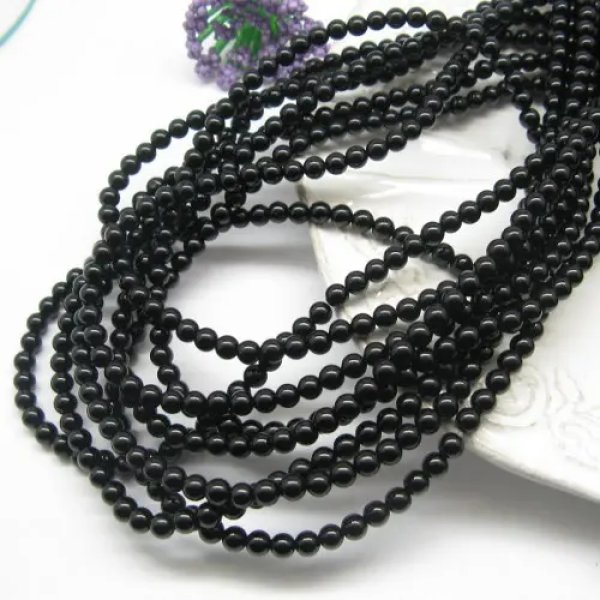 Onyks kula 4,3mm (sznurek)