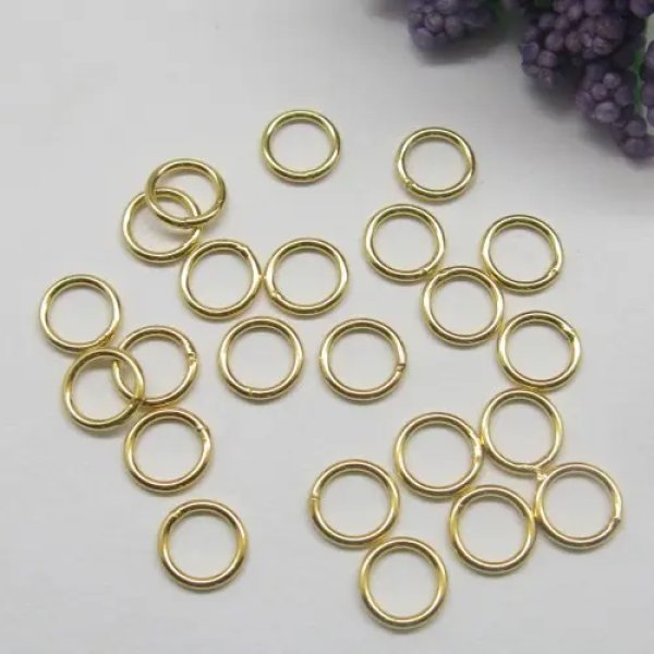 Ag Złocone - kółko lutowane 6mm  