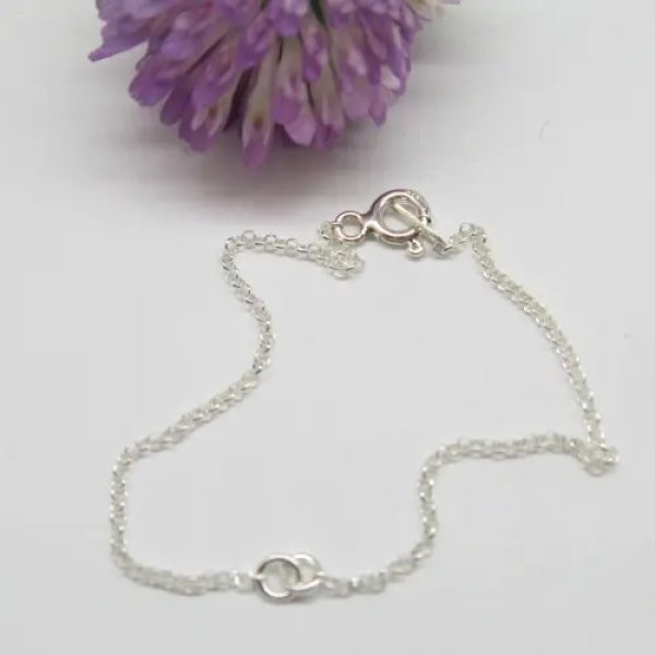 Bransoletka baza 15cm - srebro 