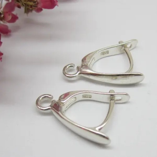 Srebro Ag - bigle angielskie 16x10mm (para)