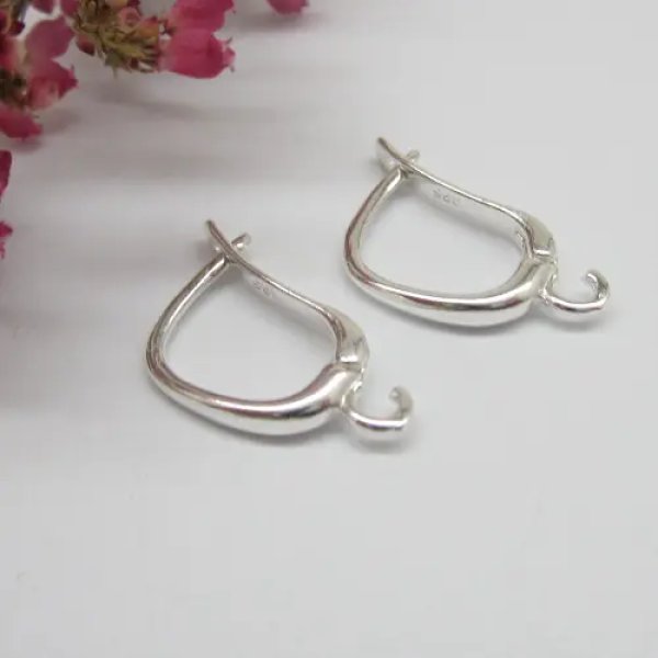 Srebro Ag - bigle angielskie 17x9mm (para)