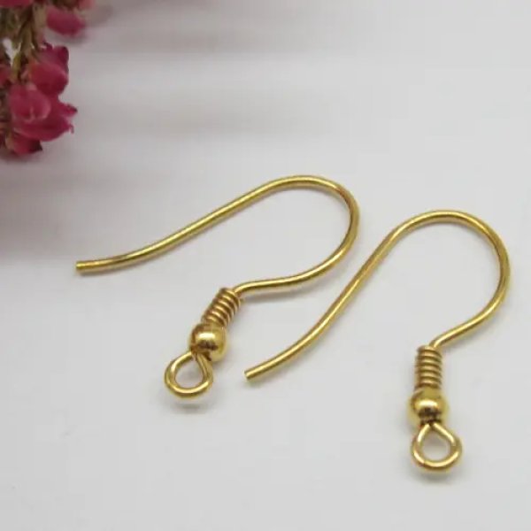 Srebro Ag Złocone - bigle otwarte 18x9mm (para)