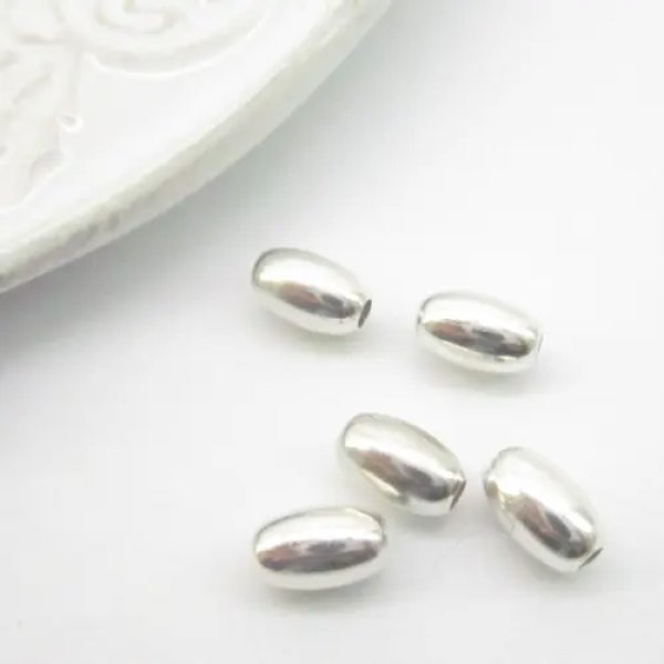 Srebro Ag - przekładka ryż 7x4mm  