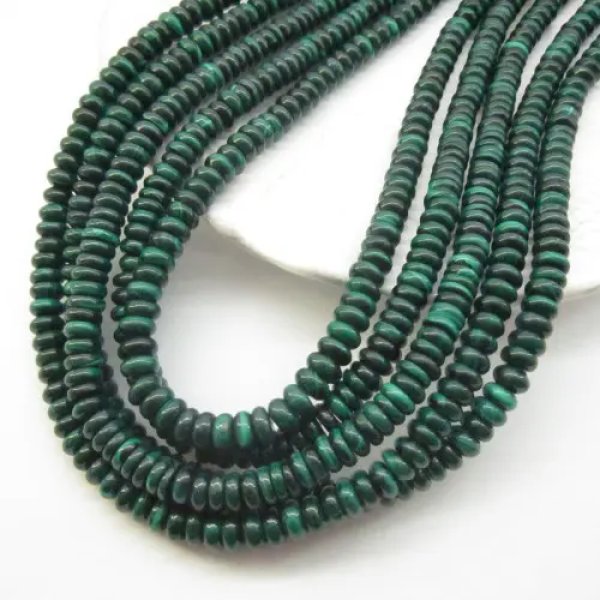 Malachit dysk 6x3 mm (sznur)