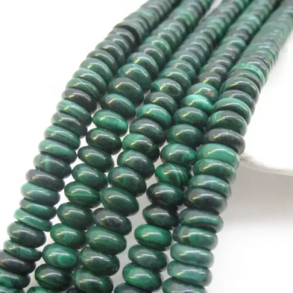 Malachit dysk 6x3 mm (sznur)