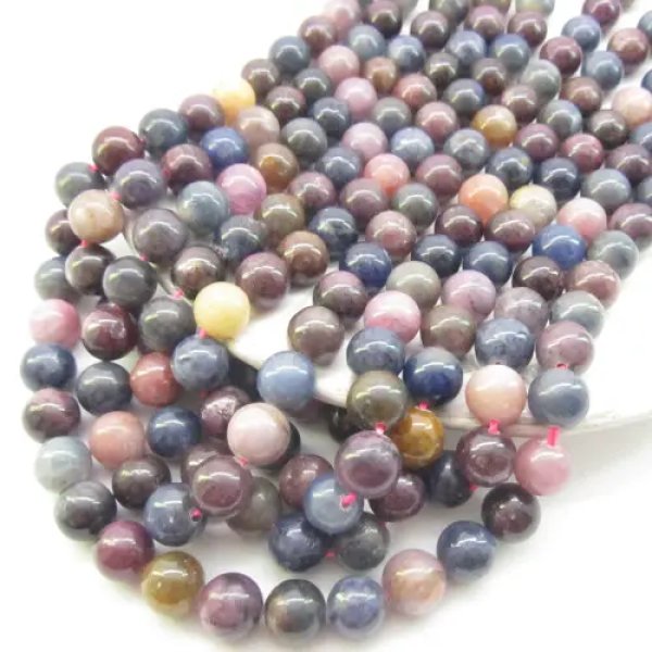 Szafir i Rubin- kulki 10mm (sznur)