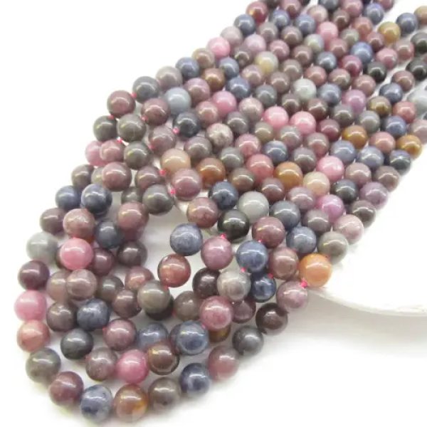 Szafir i Rubin- kulki 8mm (sznur)