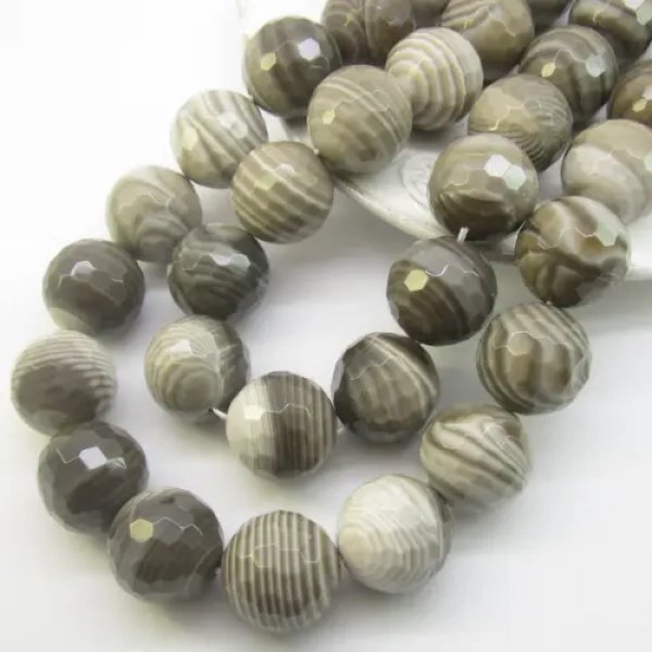 Krzemień Pasiasty Fasetowany kula 20mm (sztuka)