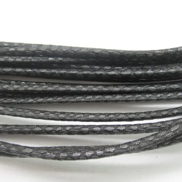 Rzemień klejony srebrno-szary 4mm/ 1 metr 