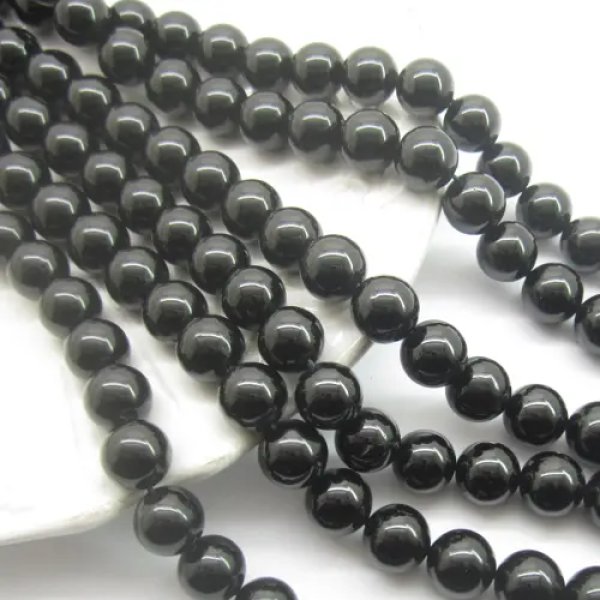 Turmalin czarny kulka 10 mm (sznur) 
