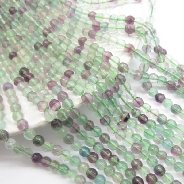 Fluoryt Fasetowany kulki 5mm (sznurek)