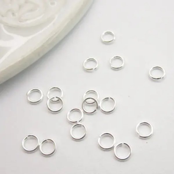 Srebro Ag - kółka cięte 4mm (drut 0,85mm)